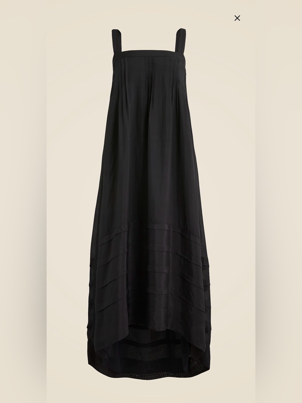 J. Crew Black Pintuck Midi Dress